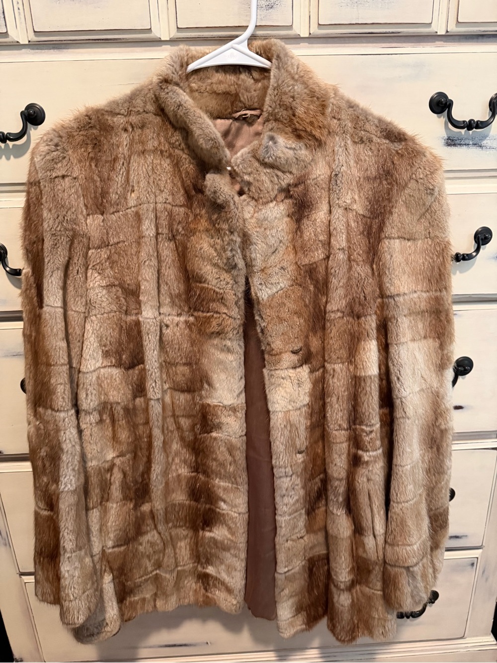 Vintage Real Fur Coat Jacket Size 44